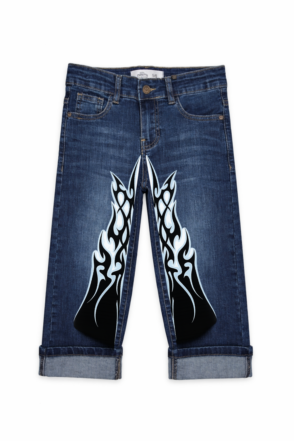 Midnight Flame Graphic Jeans