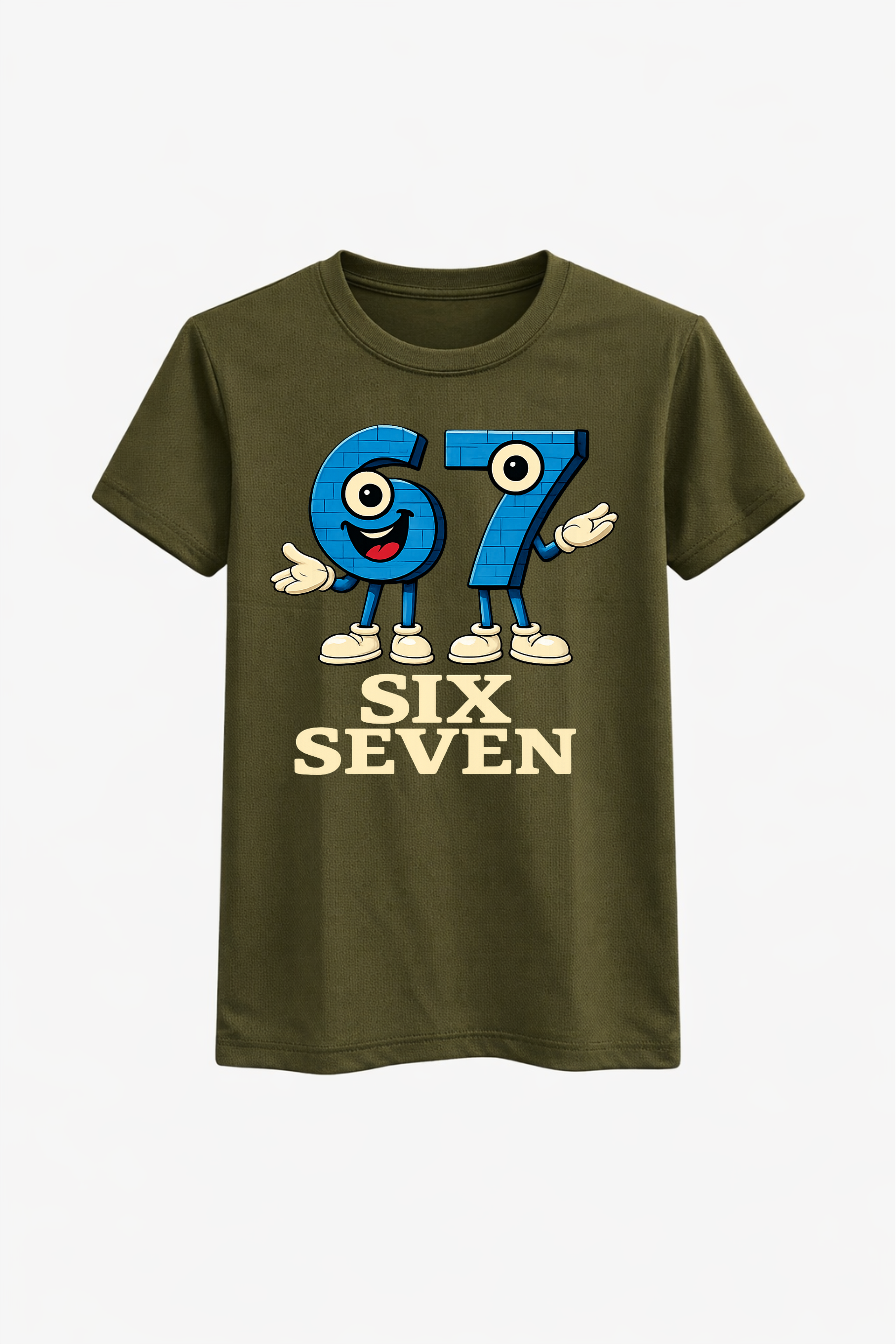 Six Seven Anime Blue Graphic Tee