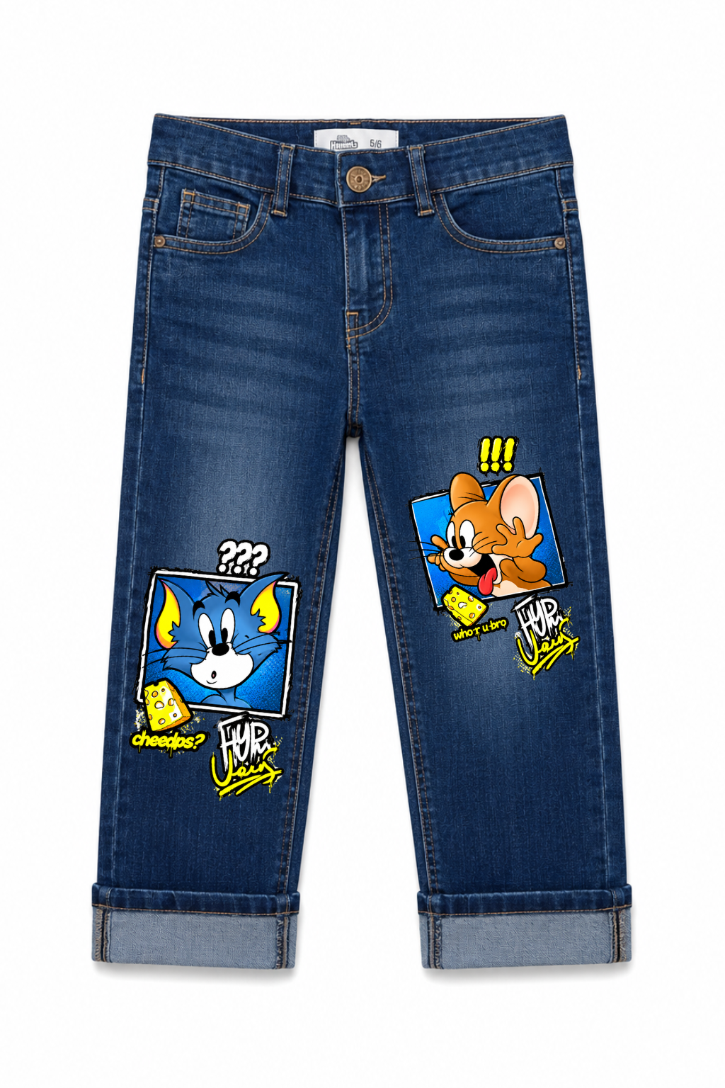 Tom & Jerry Cheese Chase Graphic Jeans