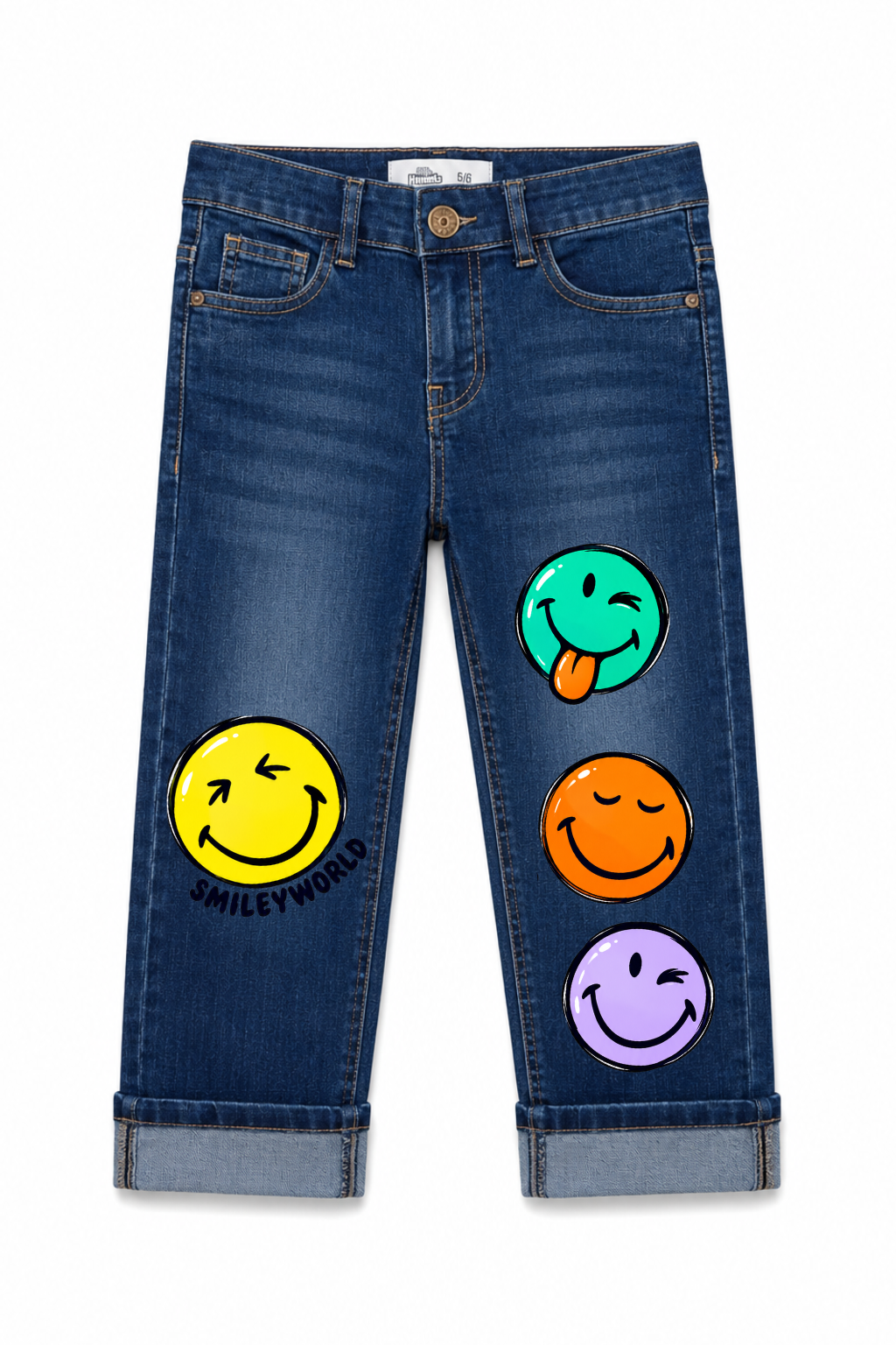 Smiley Pop Graphic Jeans