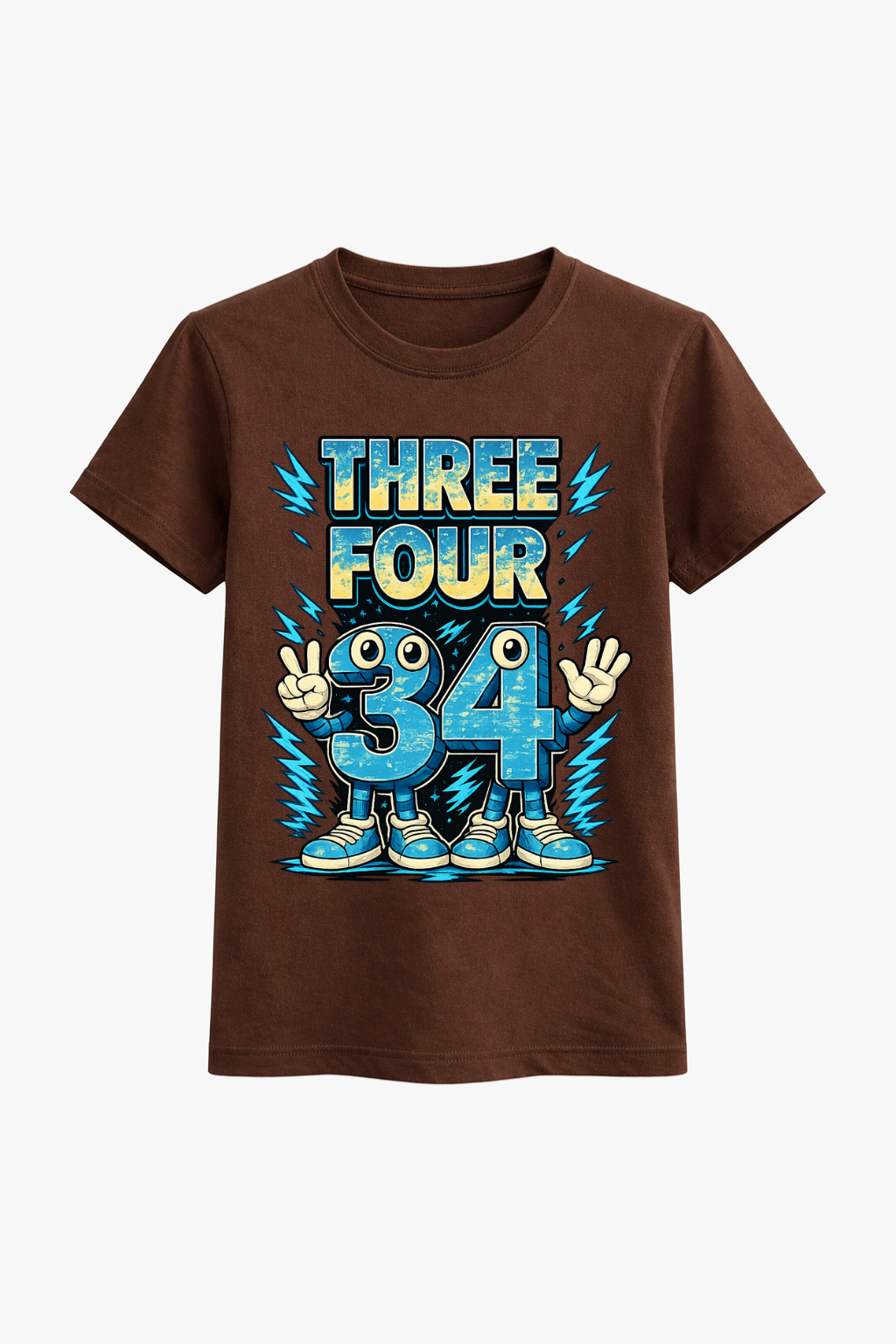 Three Four Digital Print Tee