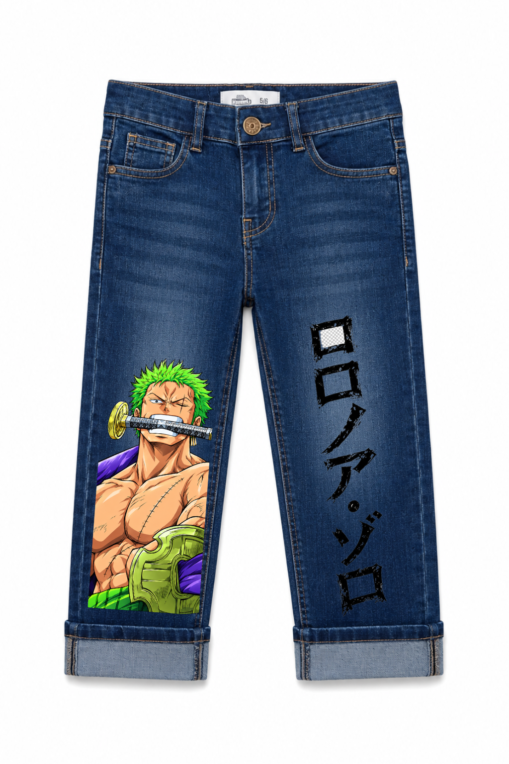 Zoro Swordsman Graphic Jeans