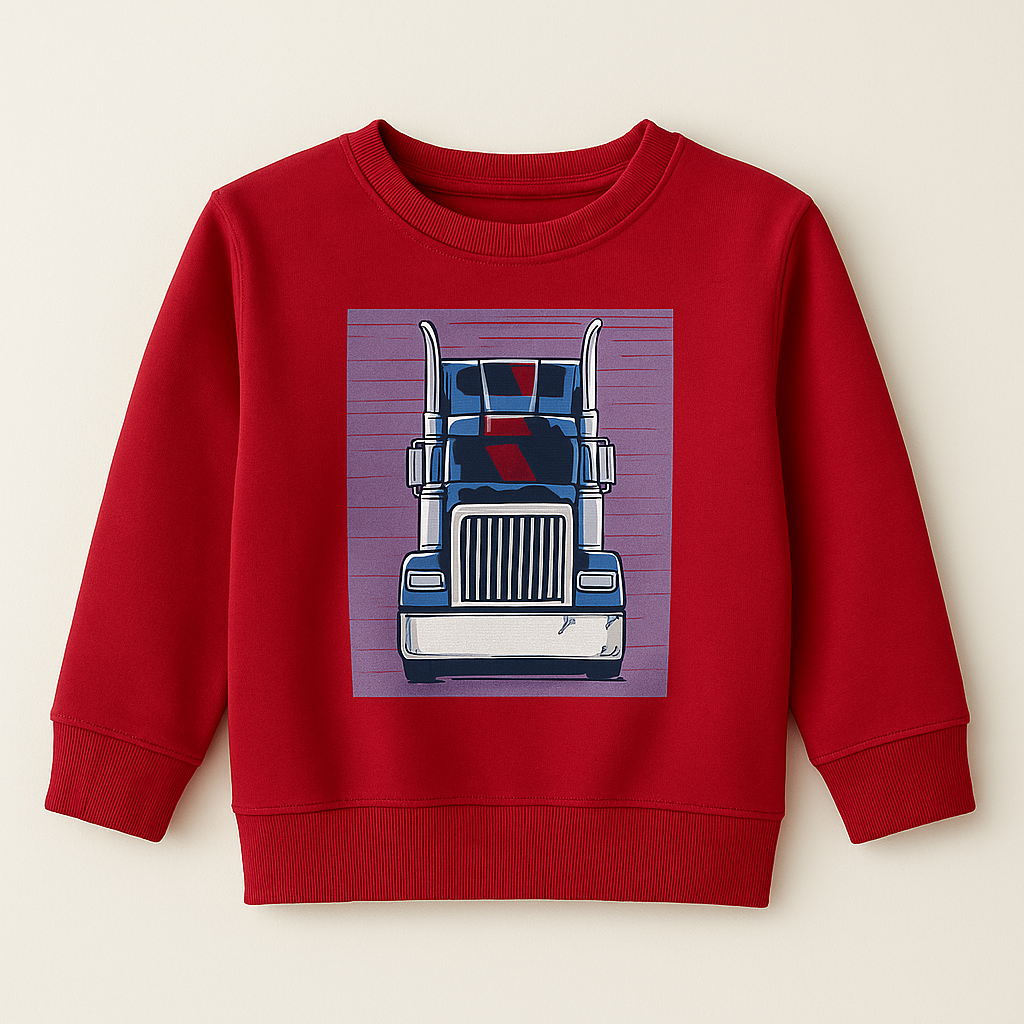 Premium Quality "TRUCK" Printed Fleece Sweatshirt