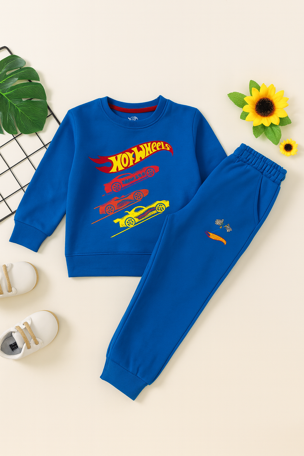 Premium Quality "Hot Wheels" Puff Printed Fleece Suit