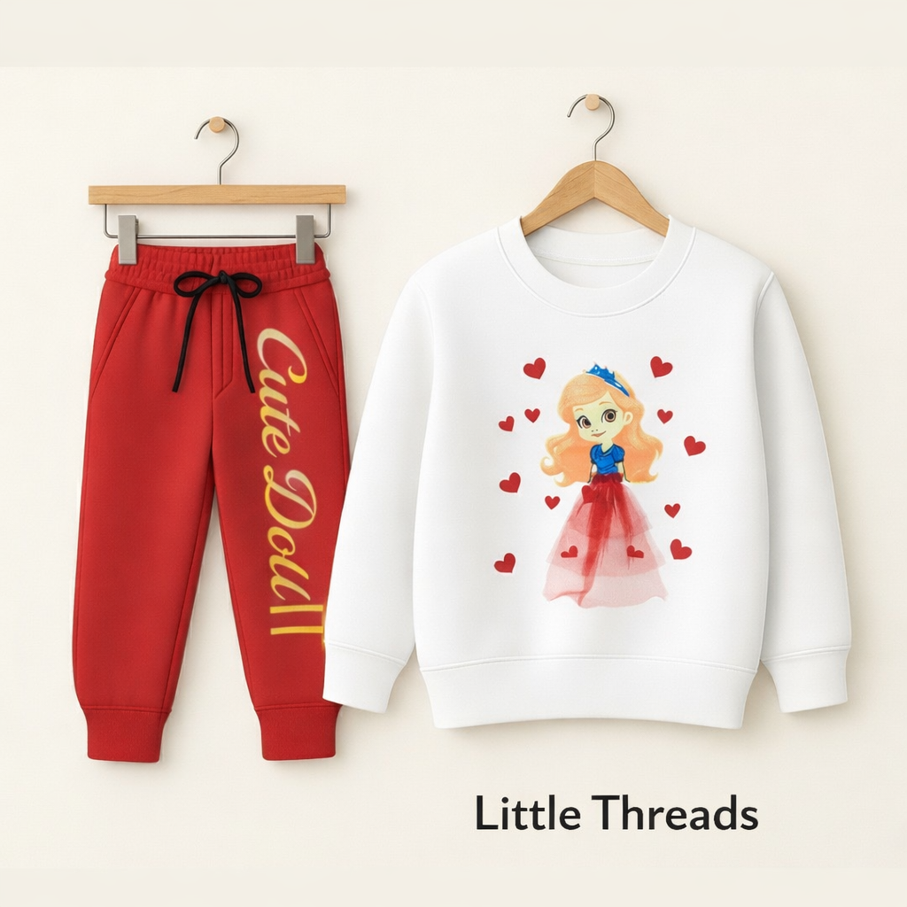 Premium Quality "Cute Doll" Printed Fleece Suit