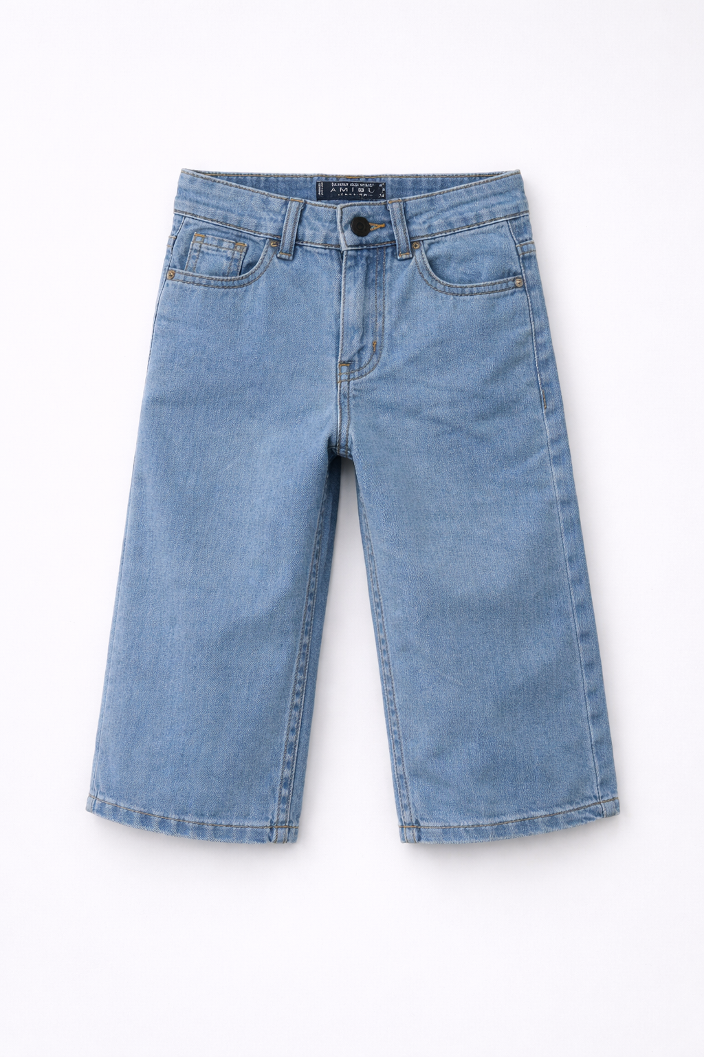 Mid Blue Wide Leg Jeans
