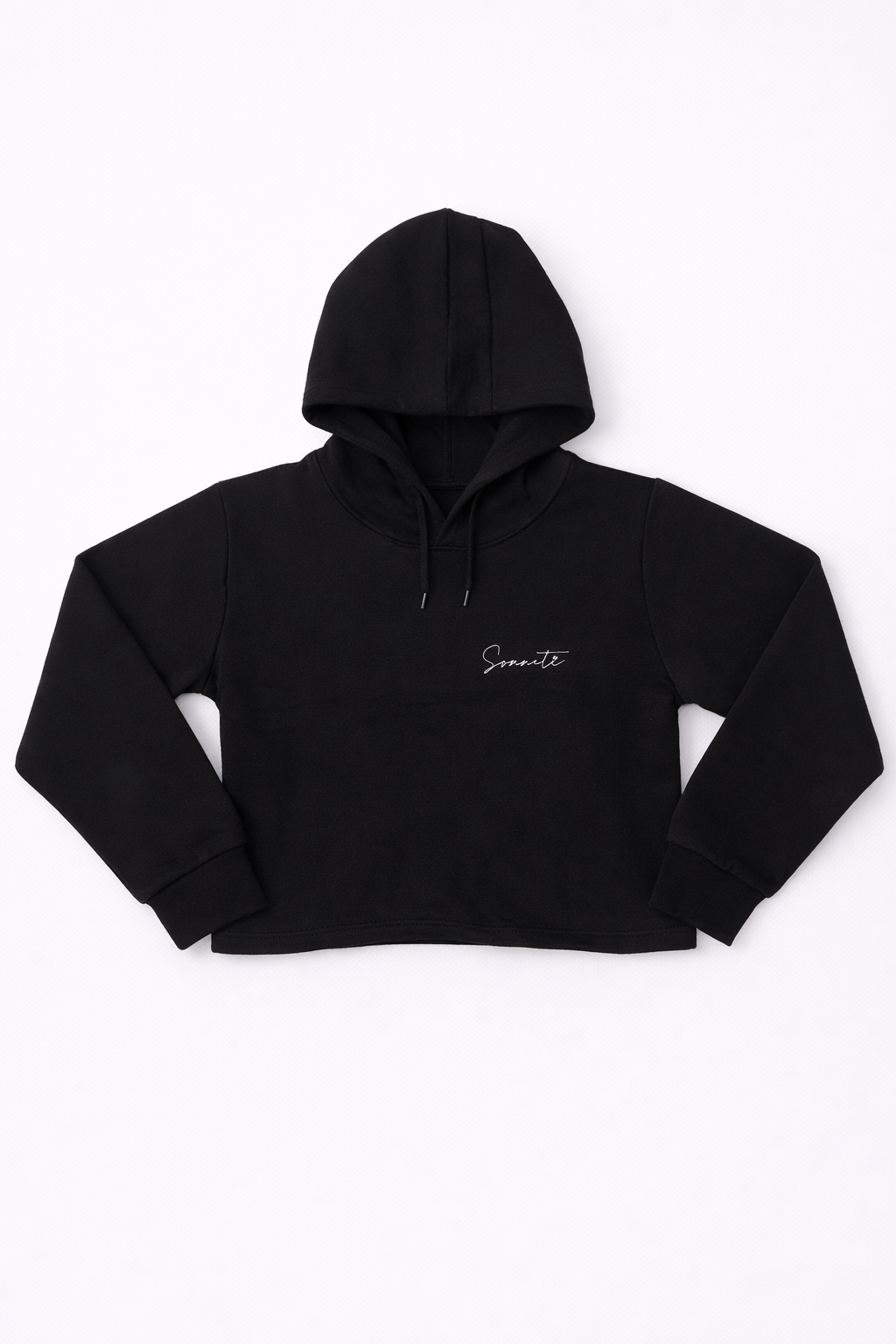 Crop Top Hoodie Black