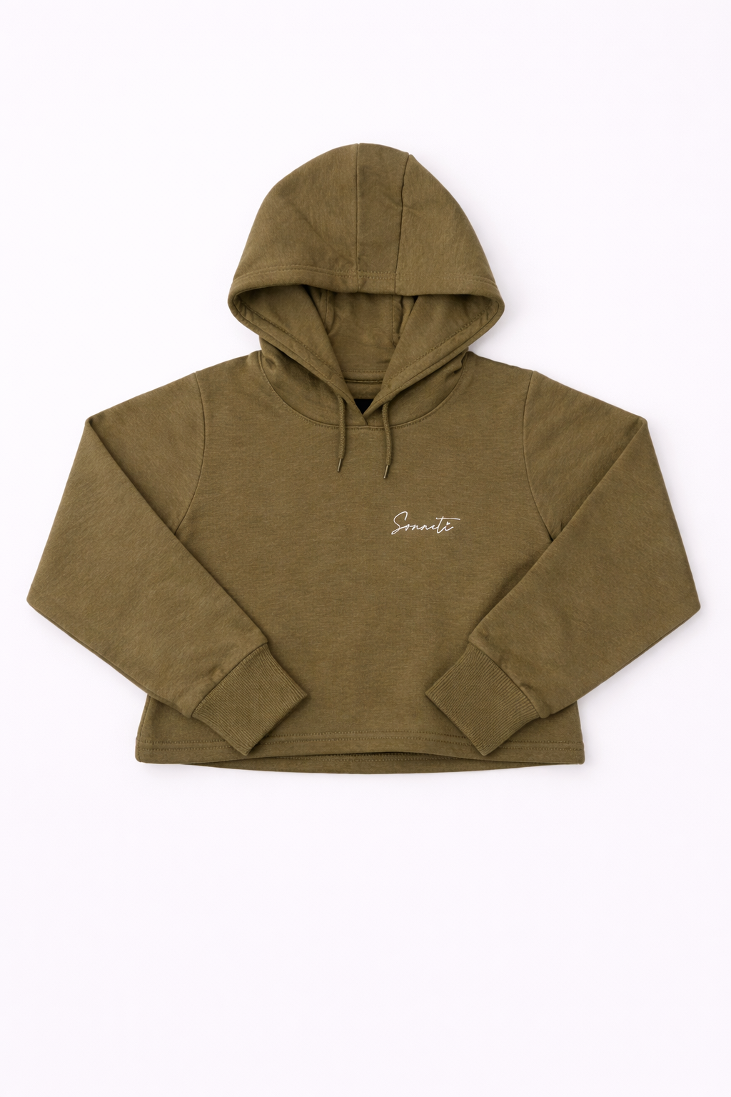 Crop Top Hoodie Green