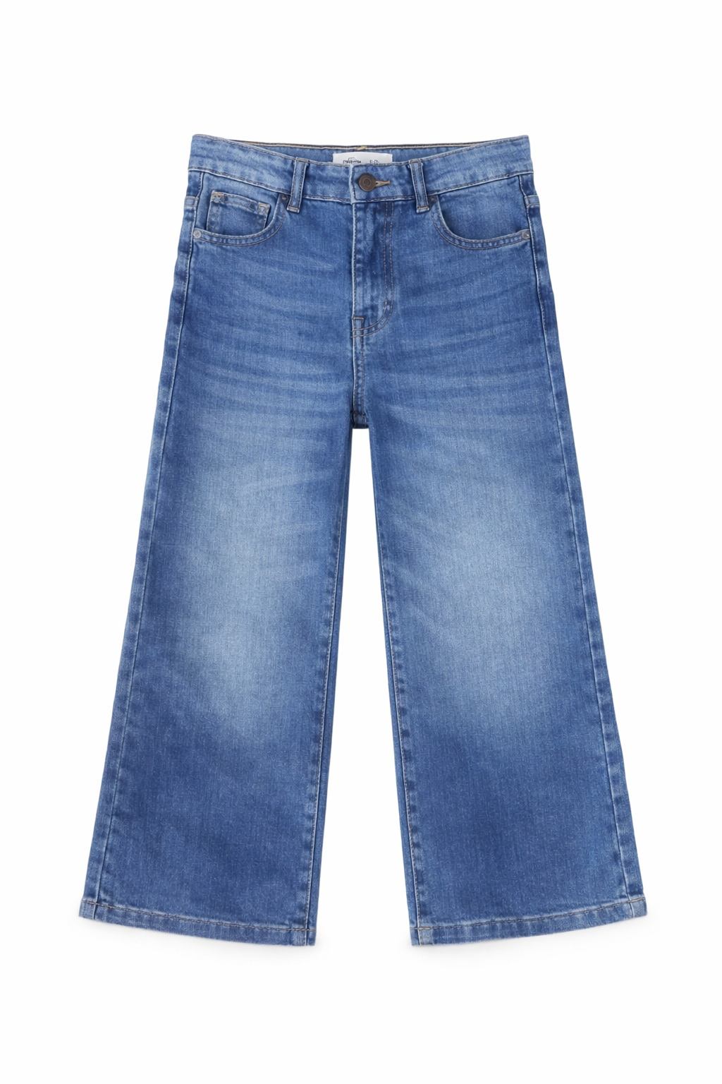 Blue jeans on a white background