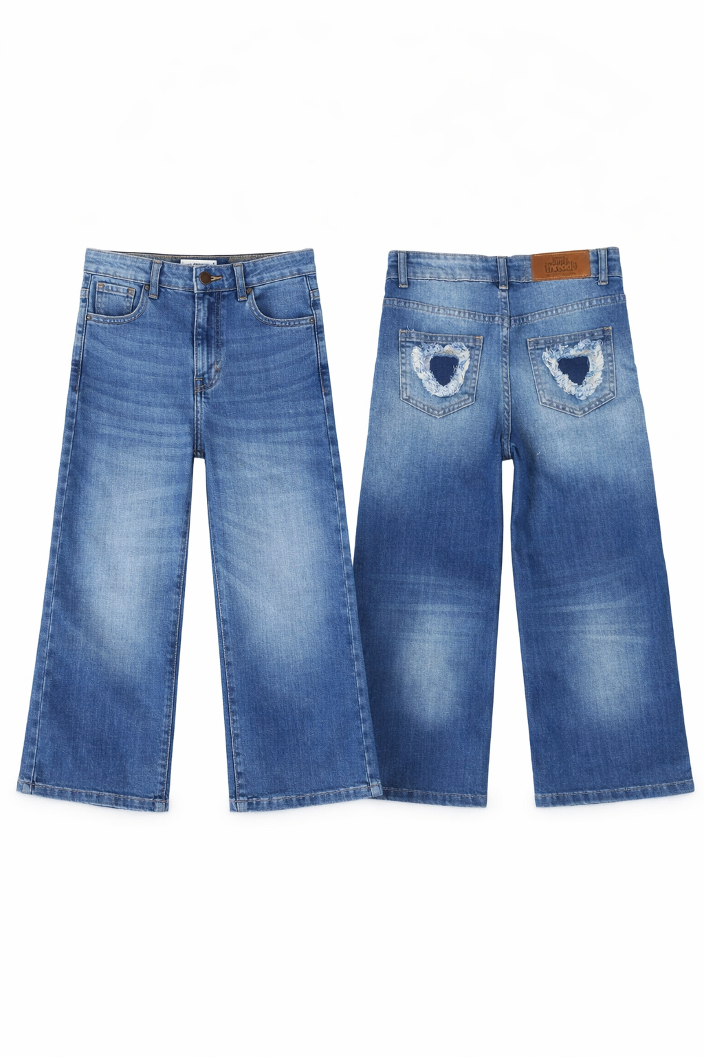 Blue Heart Wide Leg Jeans