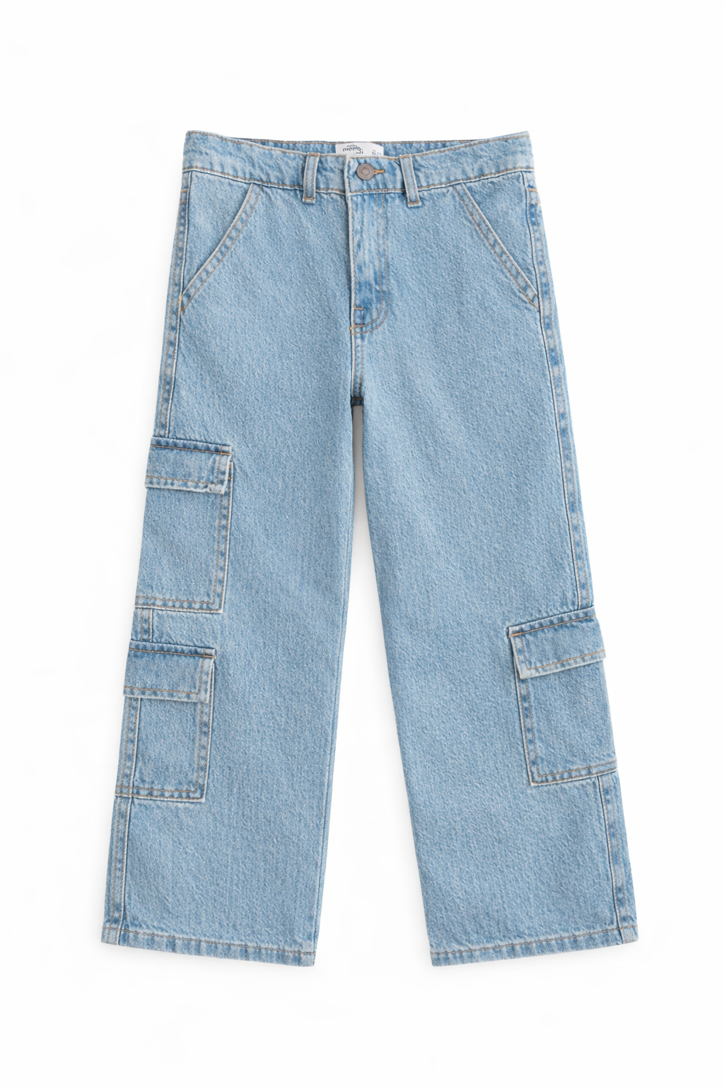Sky Blue Cargo Jeans