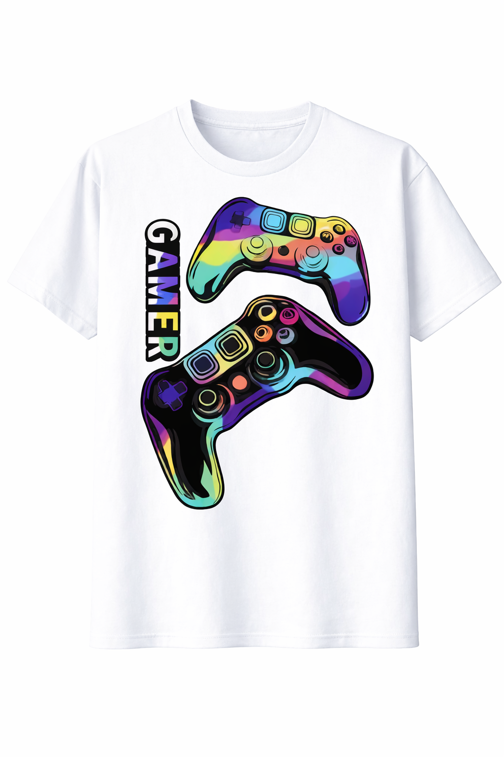 Neon Gamer Controllers T-Shirt