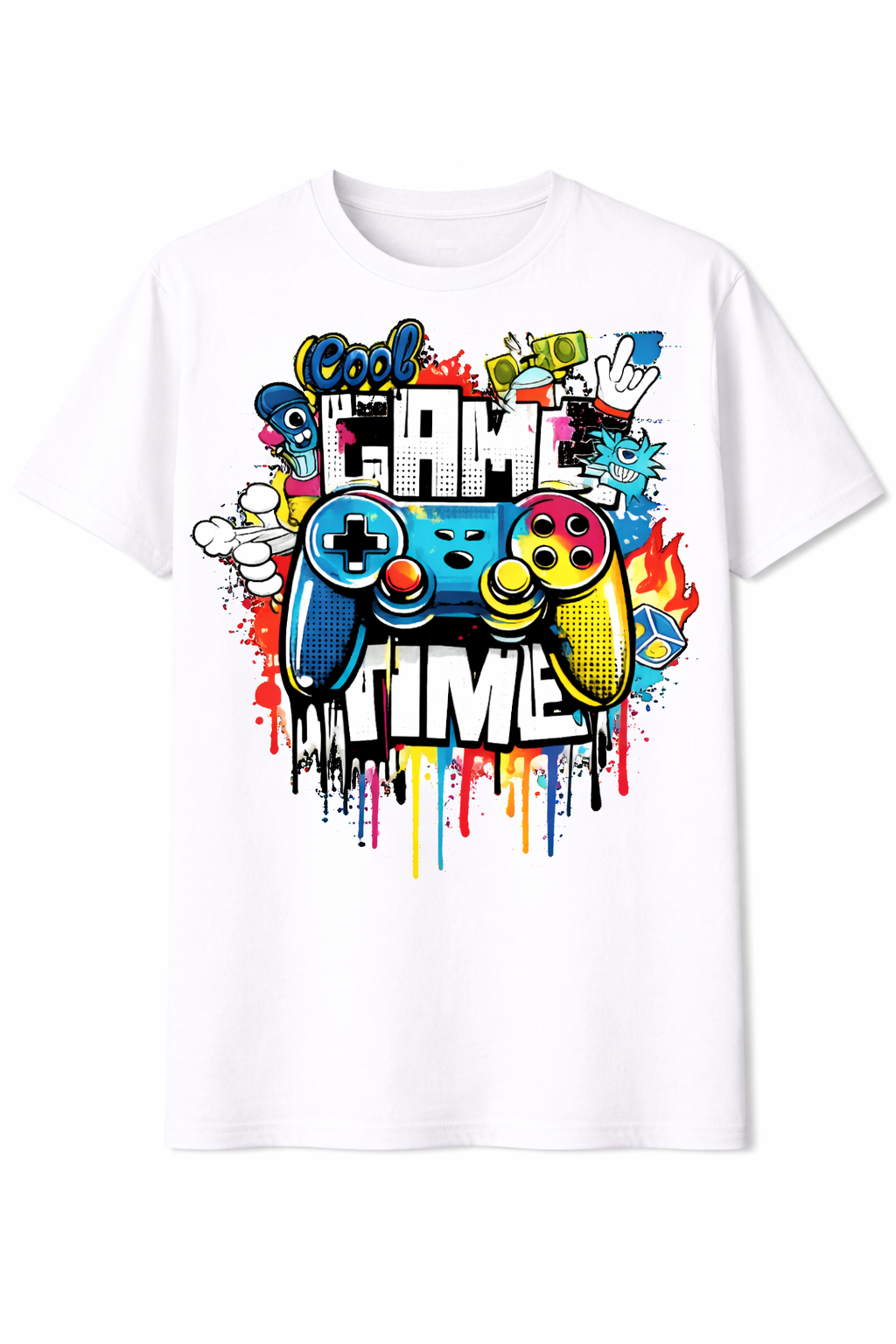 Graffiti Cool Game Time Graphic Tee