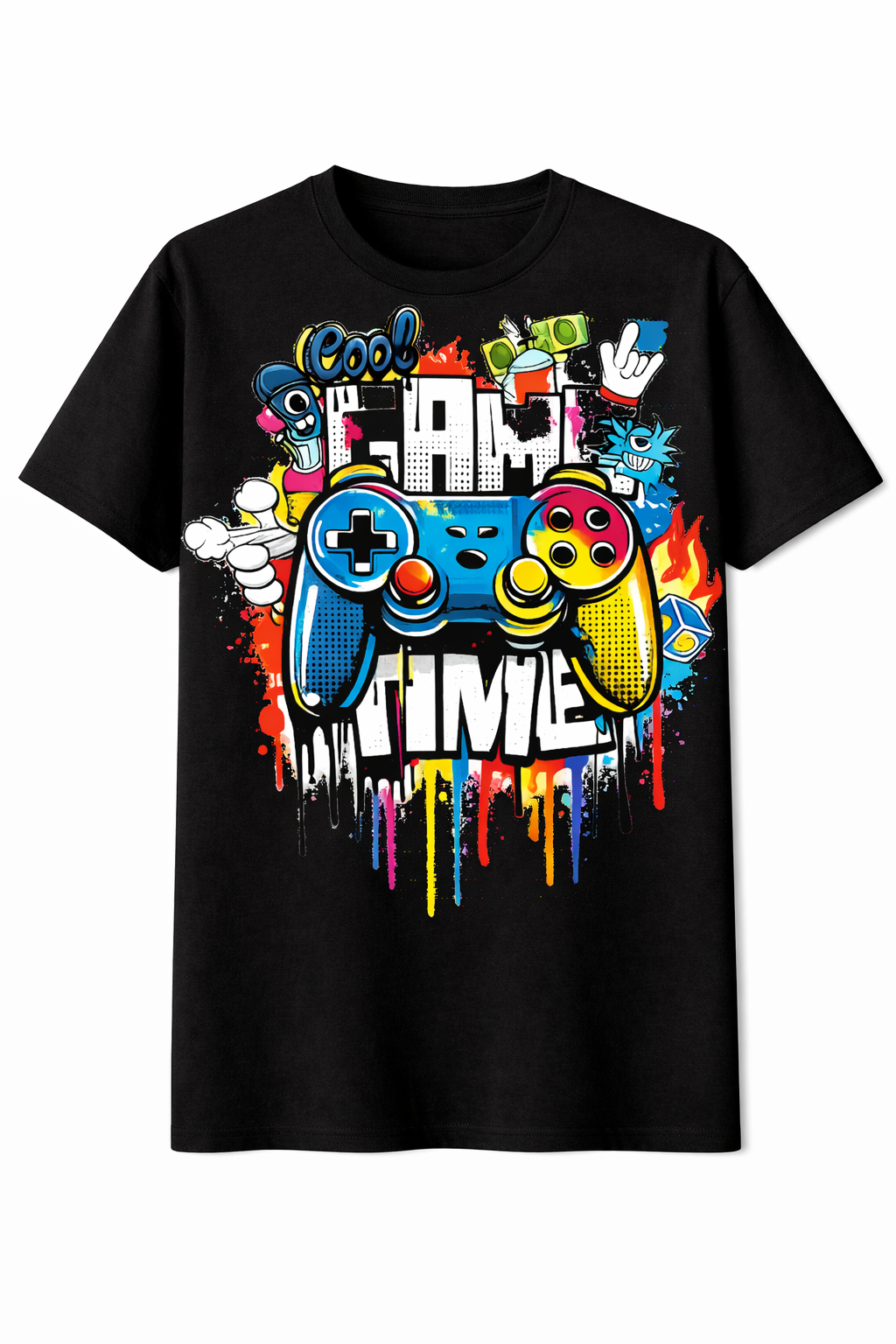 Graffiti Cool Game Time Graphic Tee