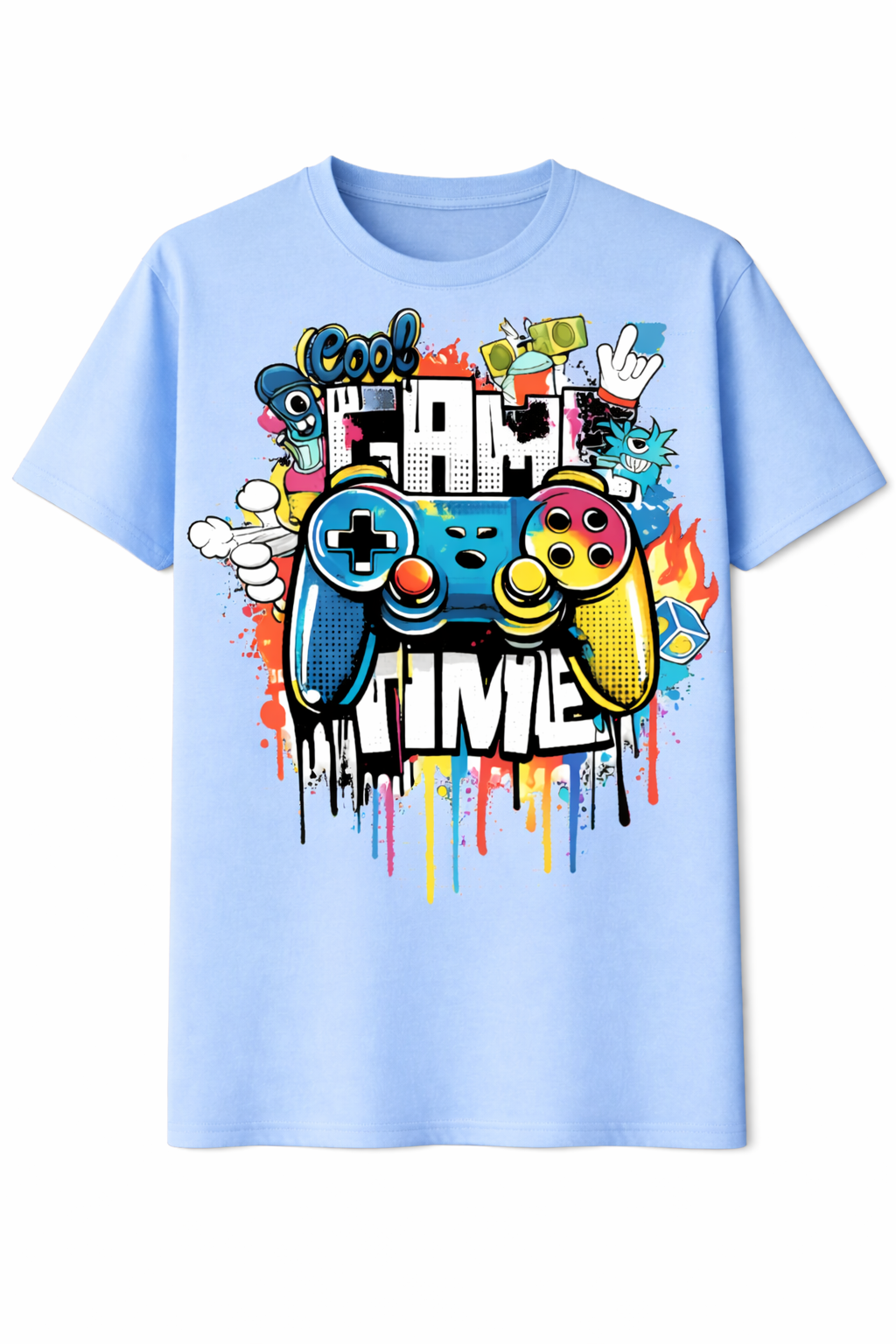 Graffiti Cool Game Time Graphic Tee
