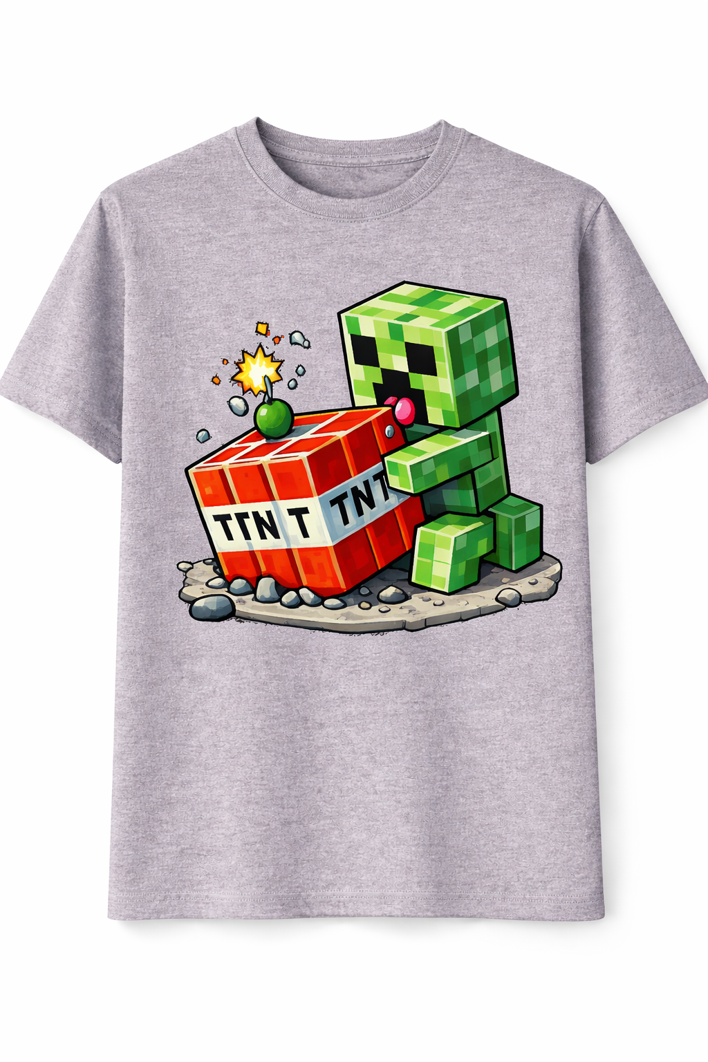 Minecraft TNT and Creeper Graphic Tee