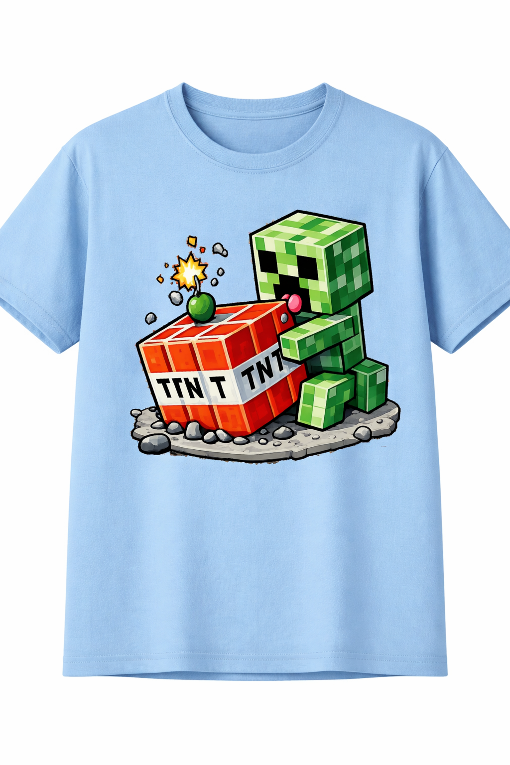 Minecraft TNT and Creeper Graphic Tee