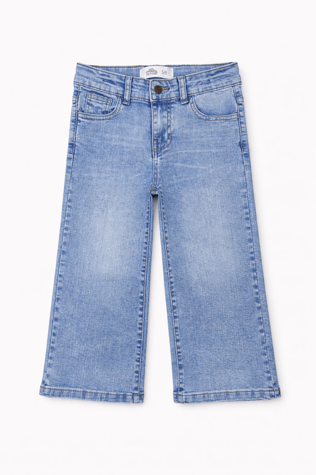 Light Acid Wash Wide Leg Jeans