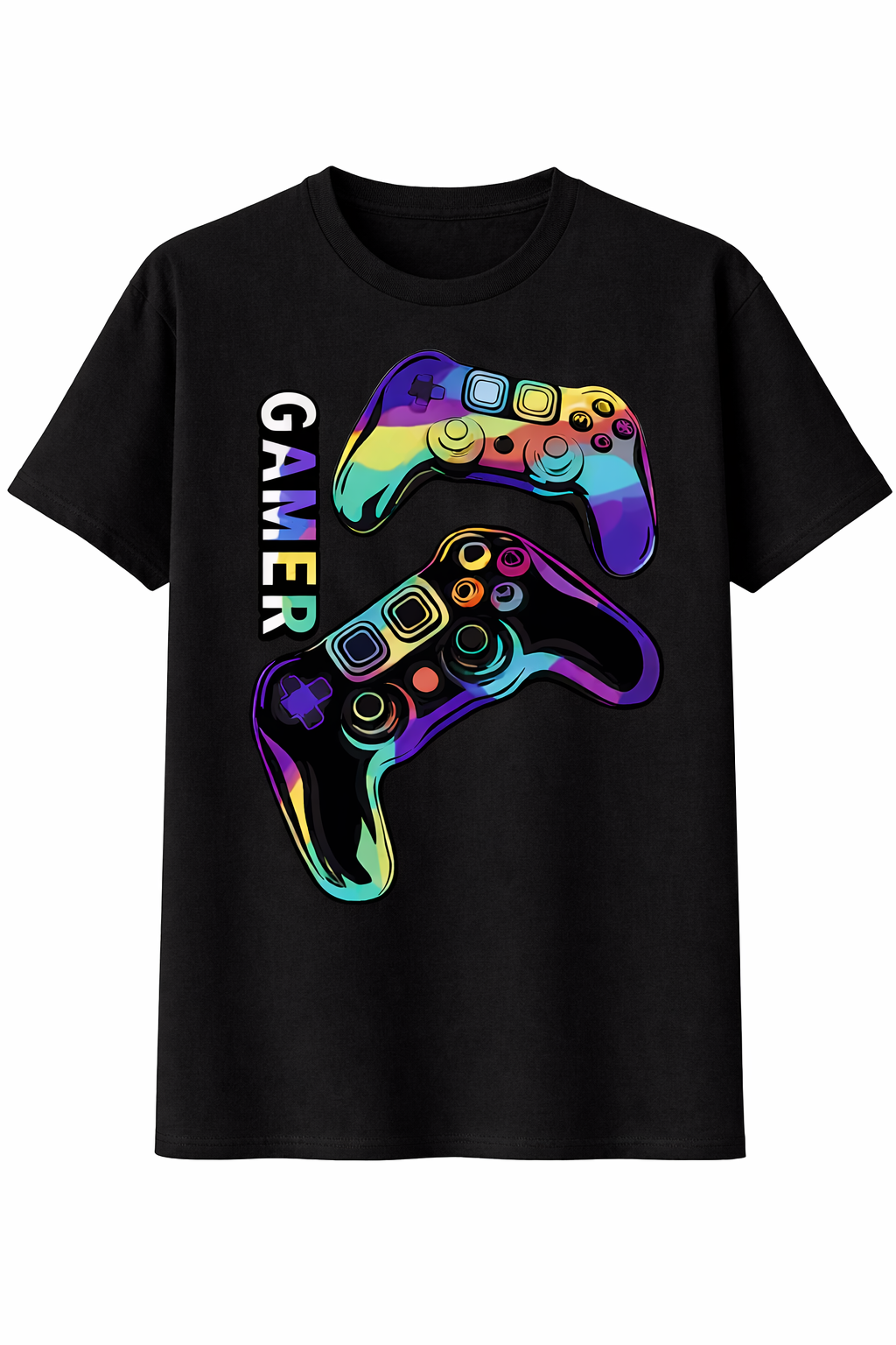 Neon Gamer Controllers T-Shirt