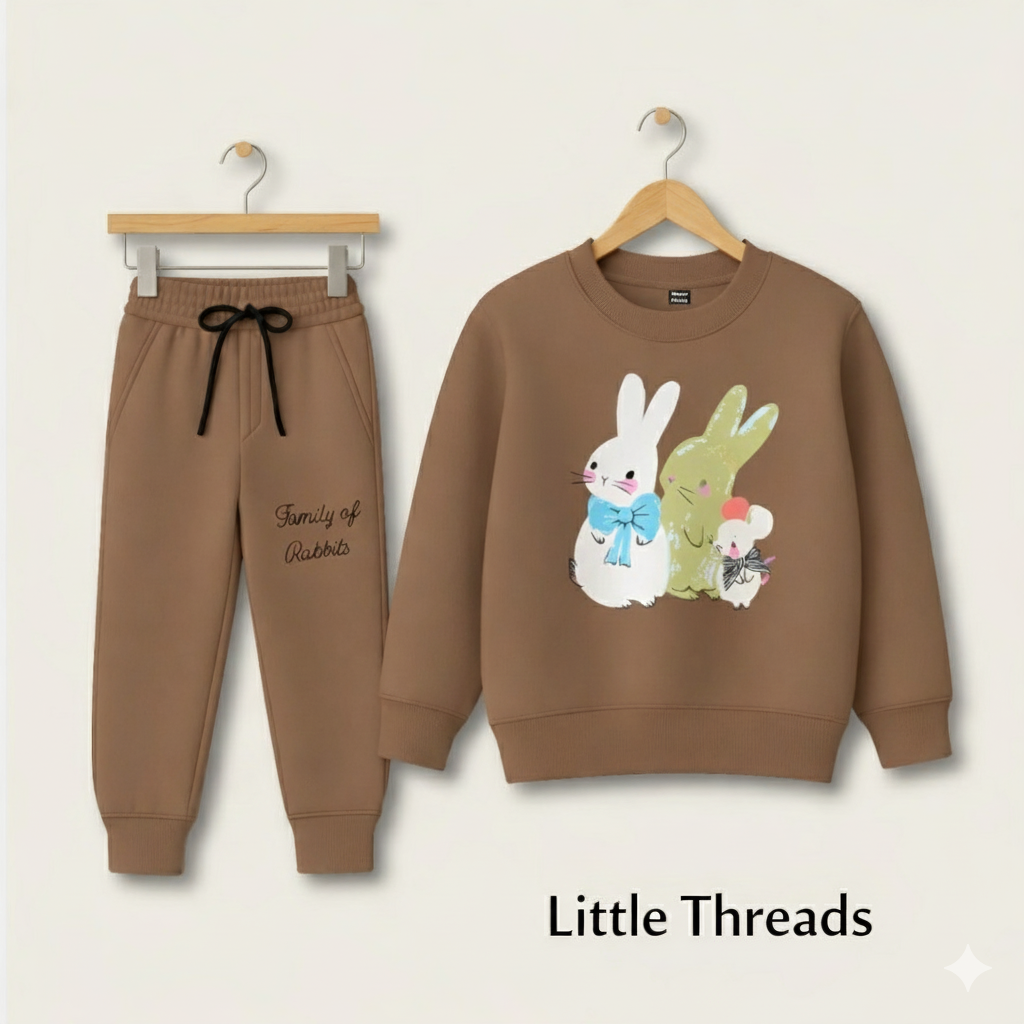 Premium Quality "Cute Bunnys" Printed Fleece Suit