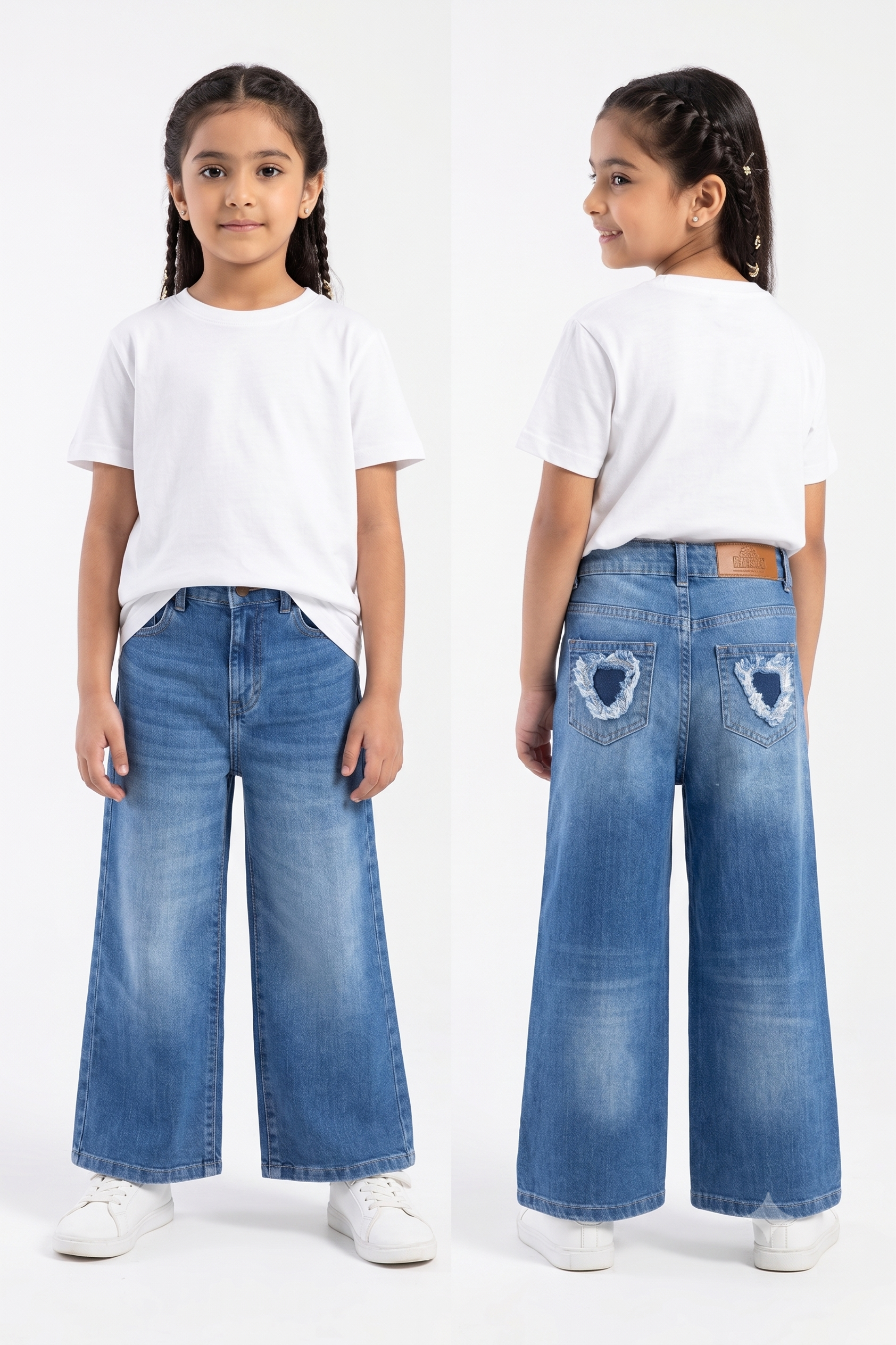 Blue Heart Wide Leg Jeans