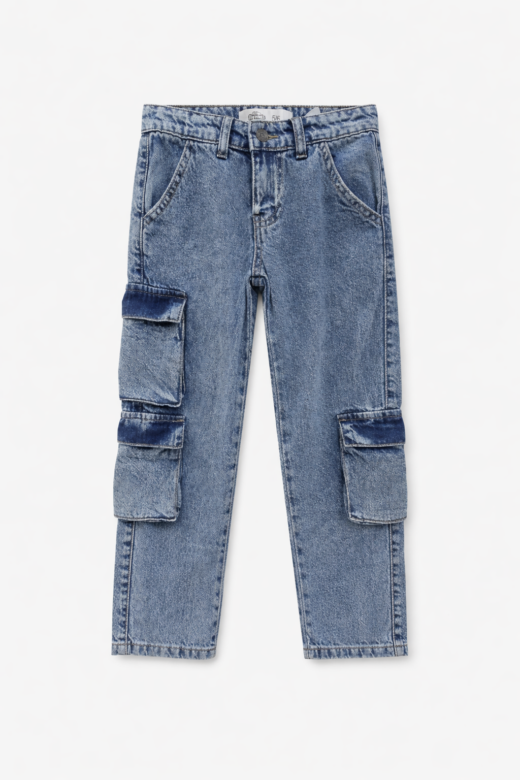 Boys Acid Blue 3 Pocket Cargo Jeans