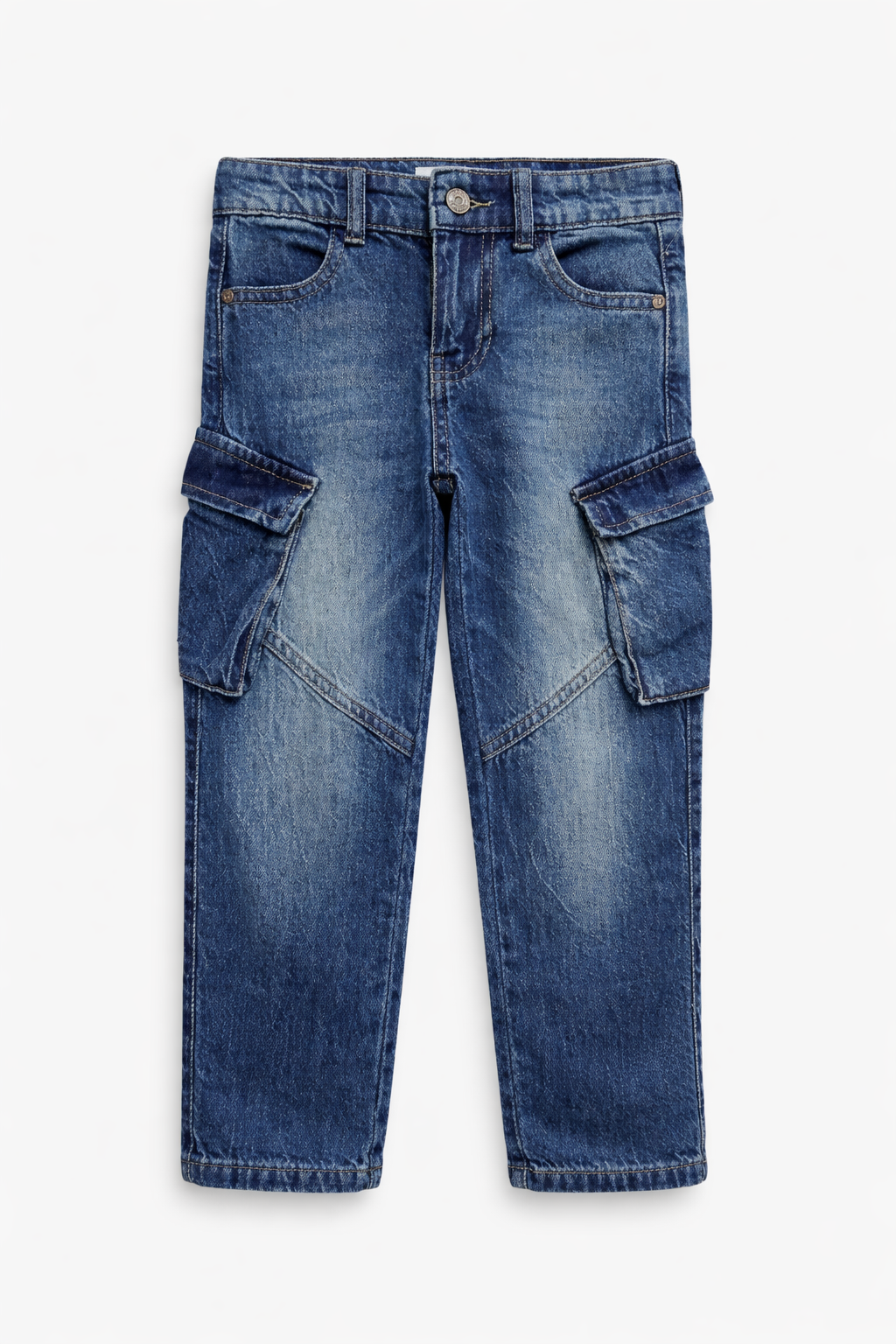 Boys Acid Blue 2 Pocket Cargo Jeans