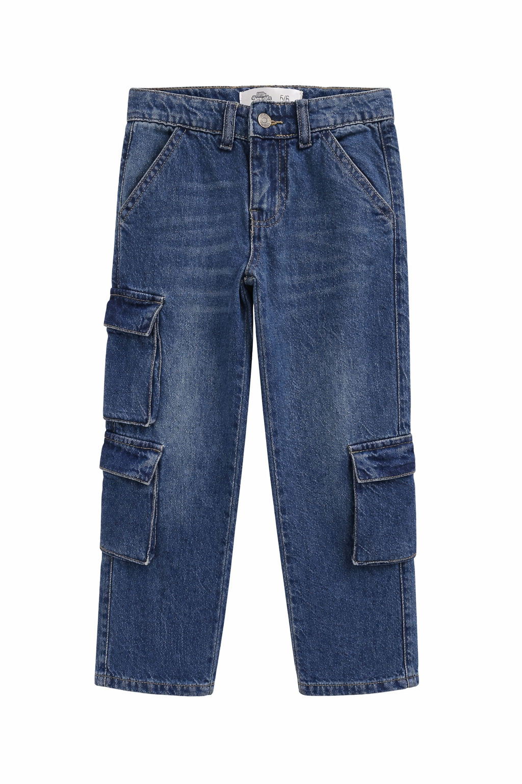 Boys Denim Blue 3 Pocket Cargo Jeans