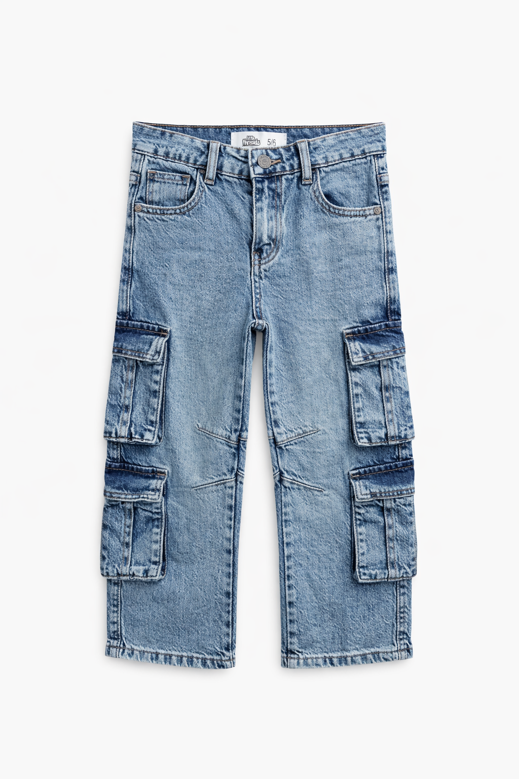 Boys Denim 4 Pocket Cargo Jeans