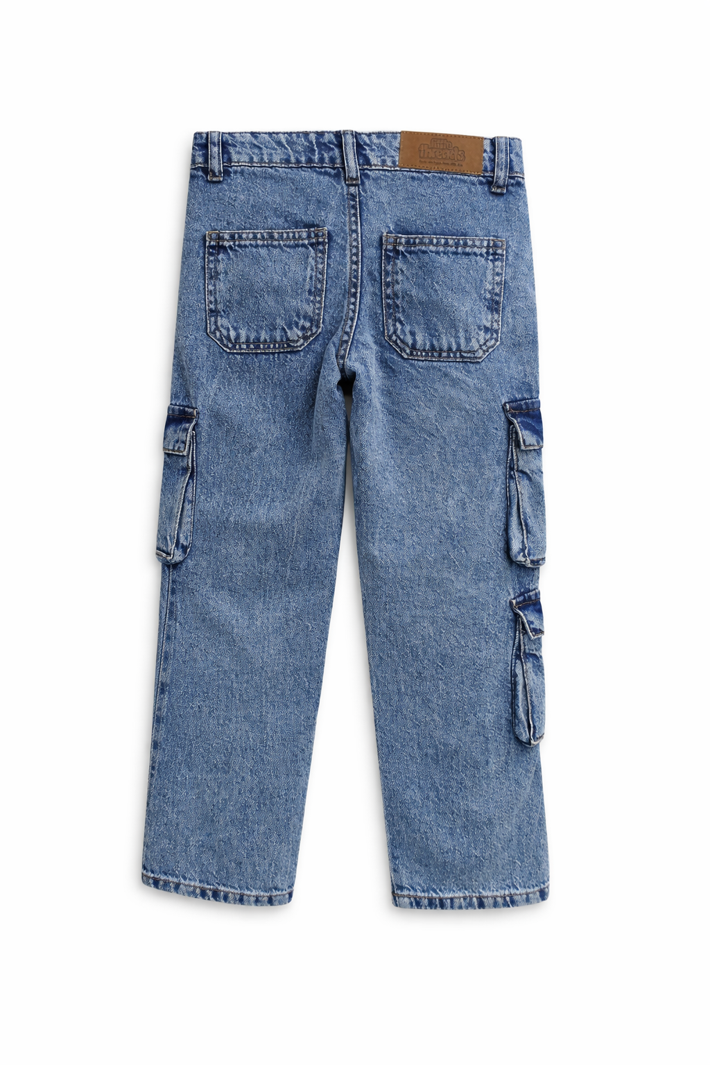 Boys Acid Blue 3 Pocket Cargo Jeans