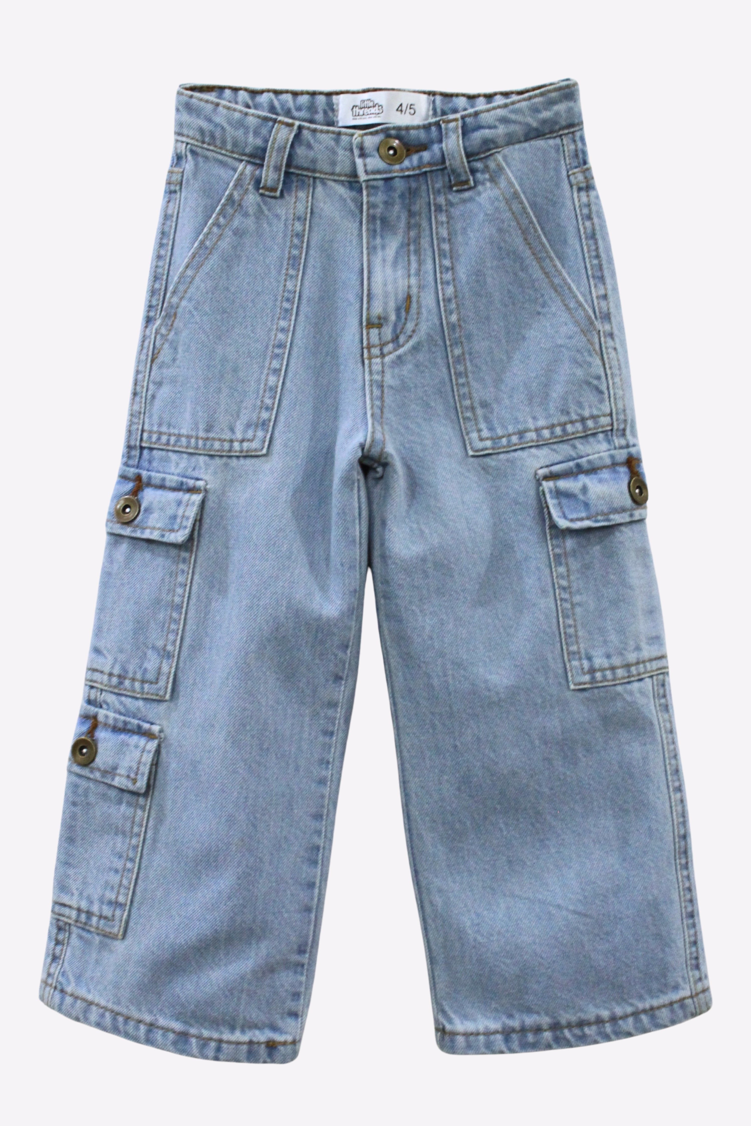 Sky Blue Cargo Jeans