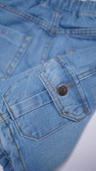 Boys' Light Blue Cargo Shorts – Relaxed Fit with Pockets - Little Threads