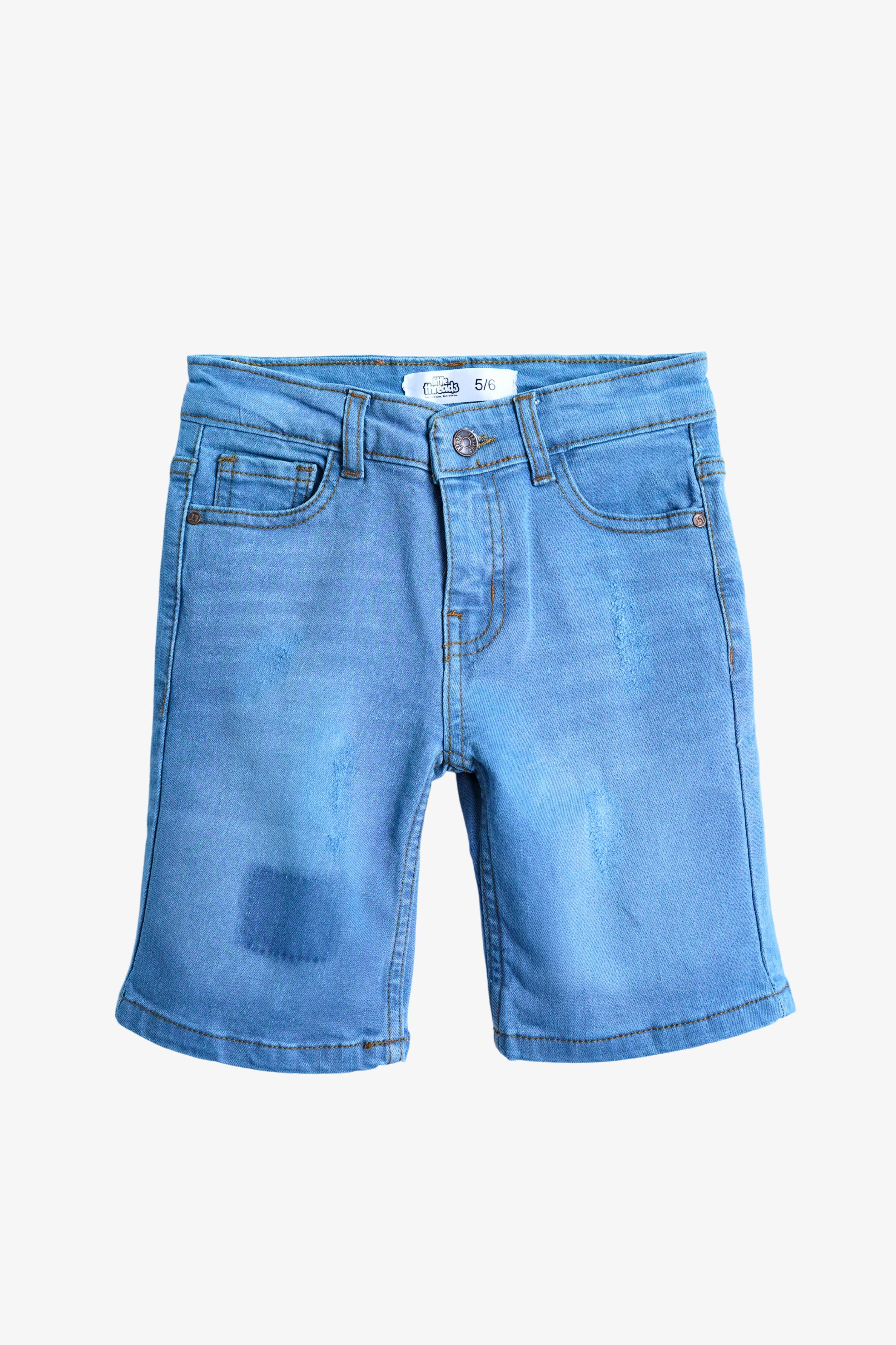 Boys Ripped Light Blue Shorts – Trendy & Comfortable