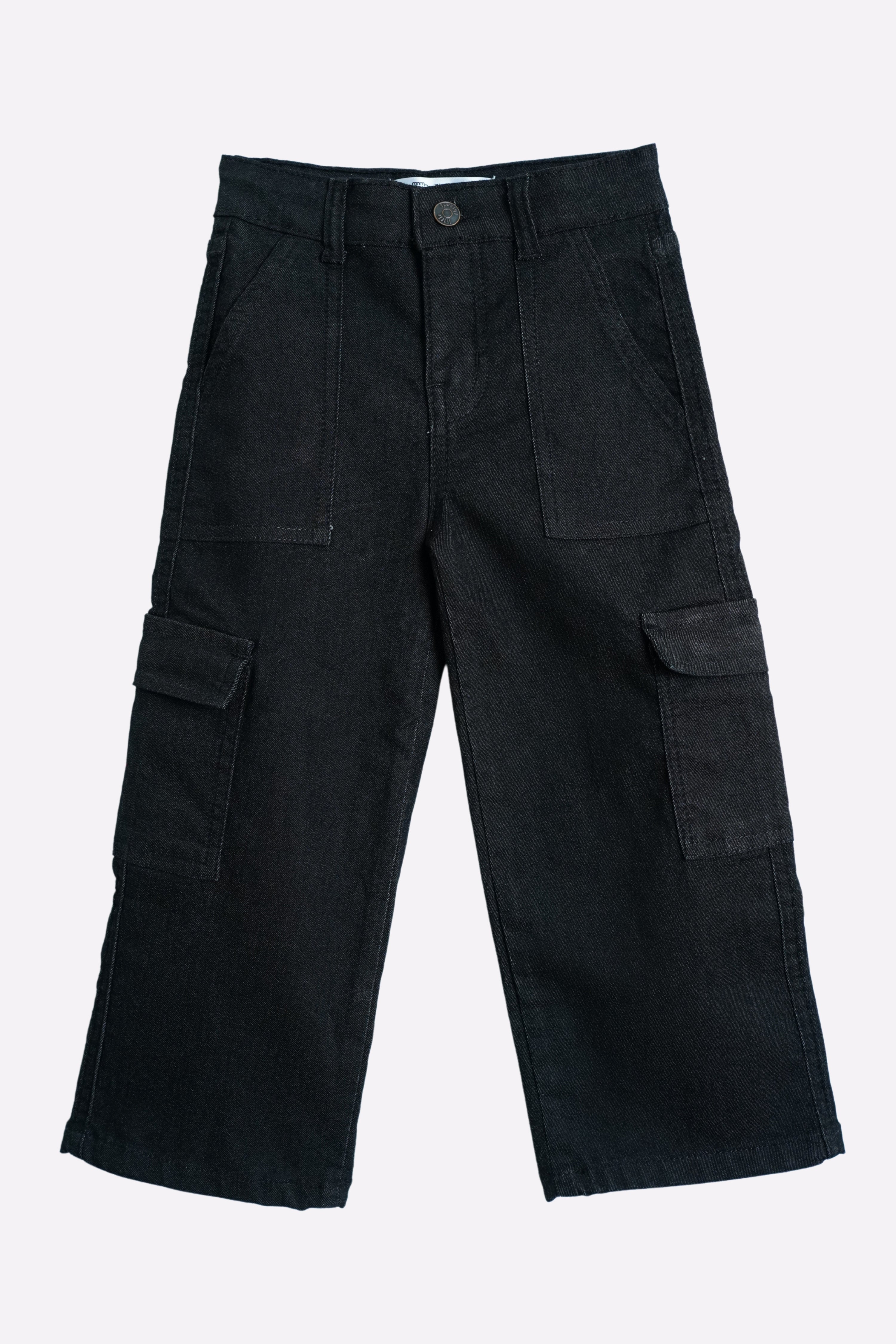 Urban Edge Black Wide-Leg Cargo Pants