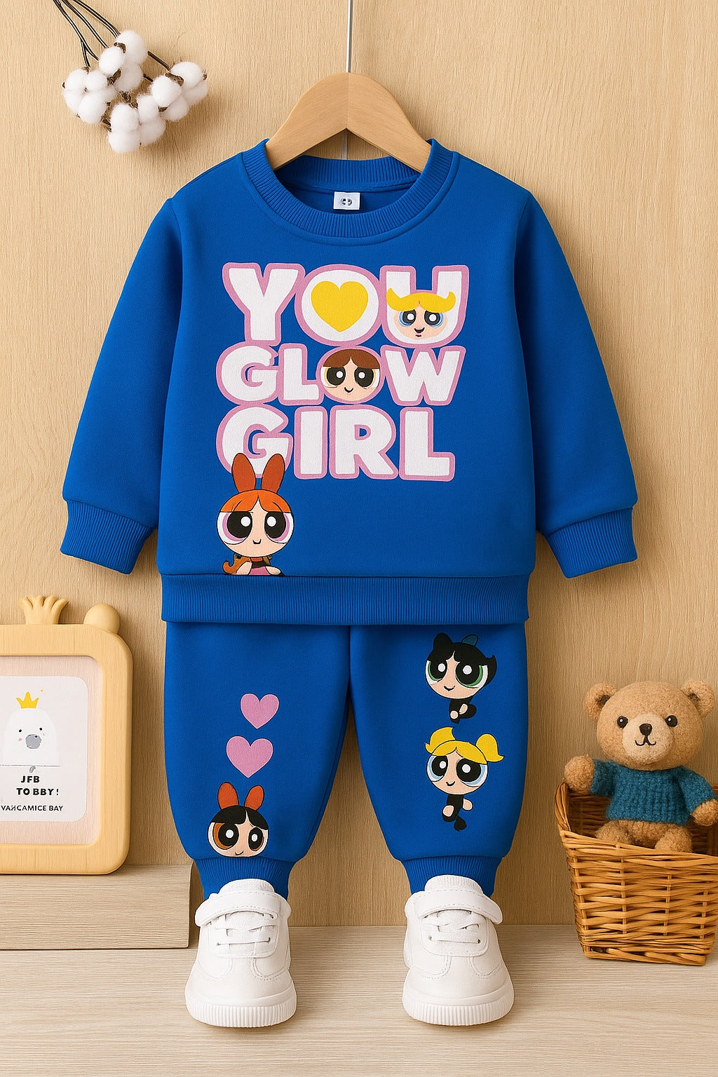 Premium Quality "Glow Girl" Printed Fleece Suit