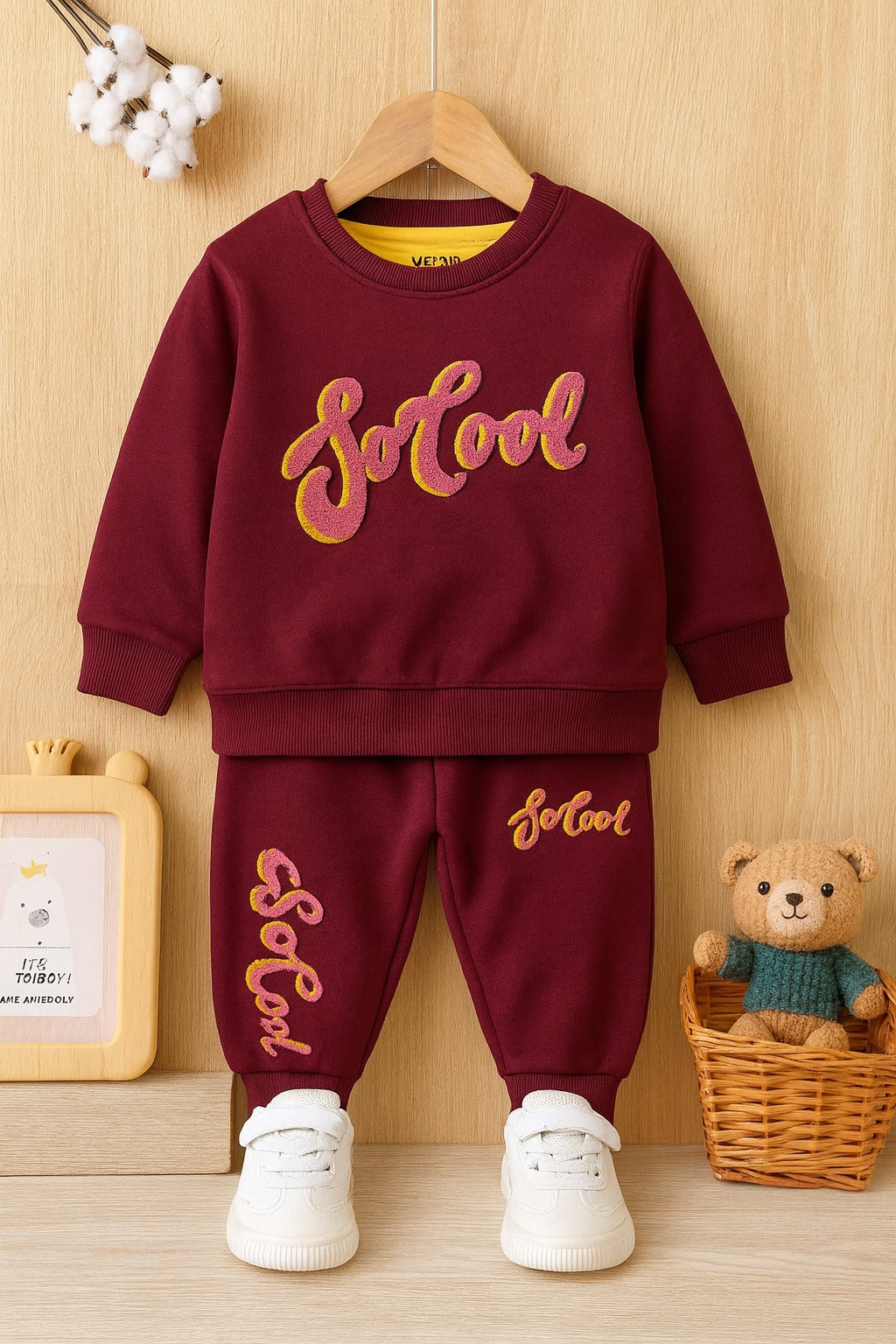 Premium Quality "So Cool" Towel Embroidery Fleece Suit
