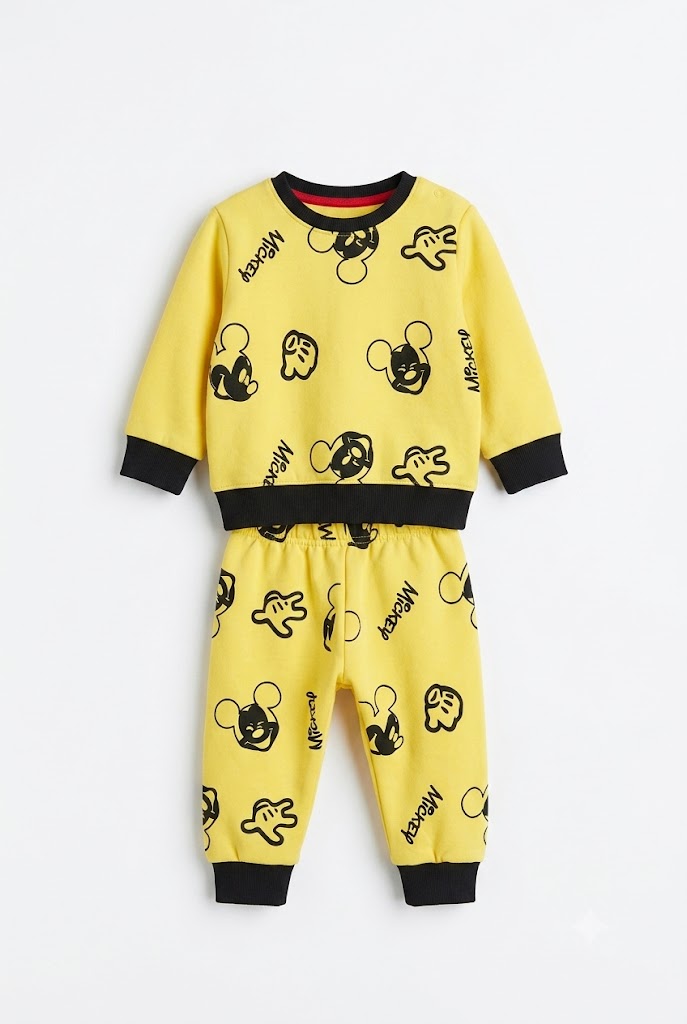 Yellow Mickey Fleece Suit