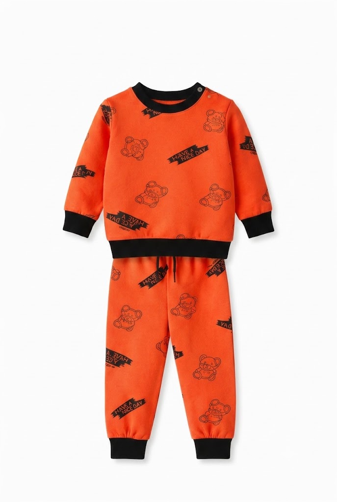 Red Bear Fleece Suit