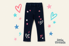 Girls Jeggings Deep Blue