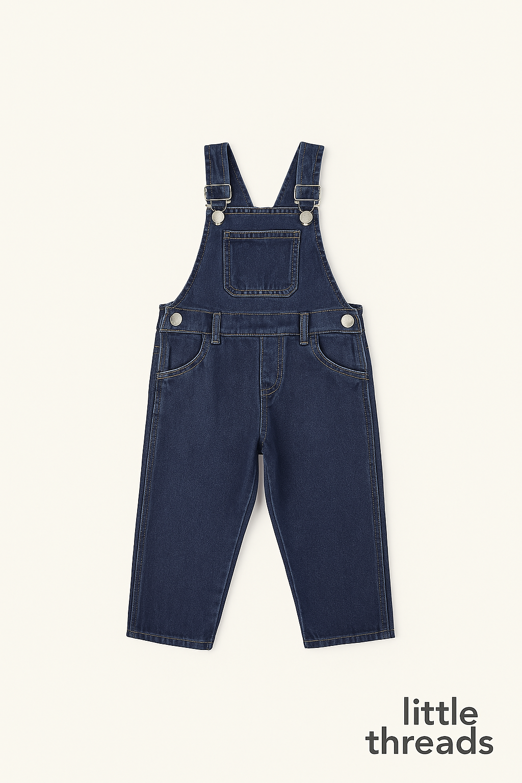 Kids Dark Wash Denim Dungarees – Durable Playwear