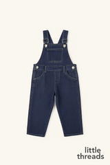Kids Dark Wash Denim Dungarees – Durable Playwear