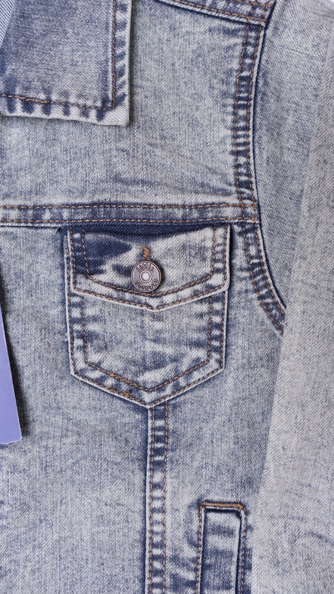 Boys' Washed Denim Jacket – Retro Acid Wash Finish - Little Threads