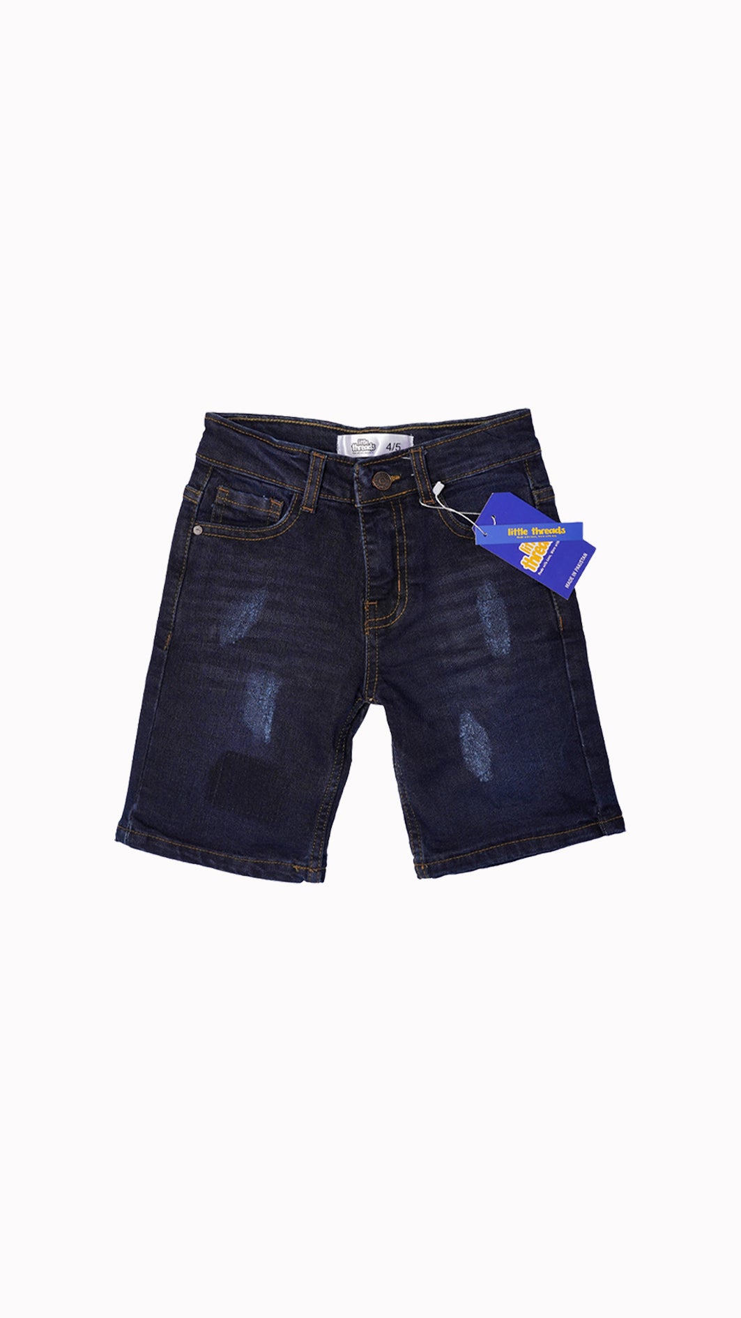 Boys' Ripped Deep Blue Shorts – Trendy & Comfortable - Little Threads