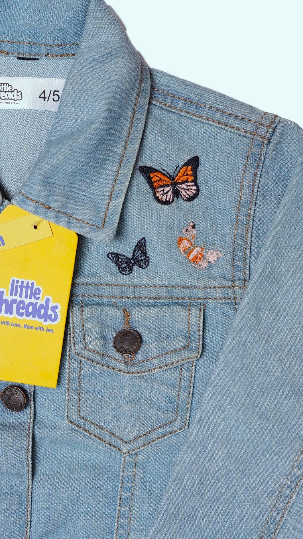 Girls' Sky Blue Denim Jacket – Light, Bright & Stylish - Little Threads