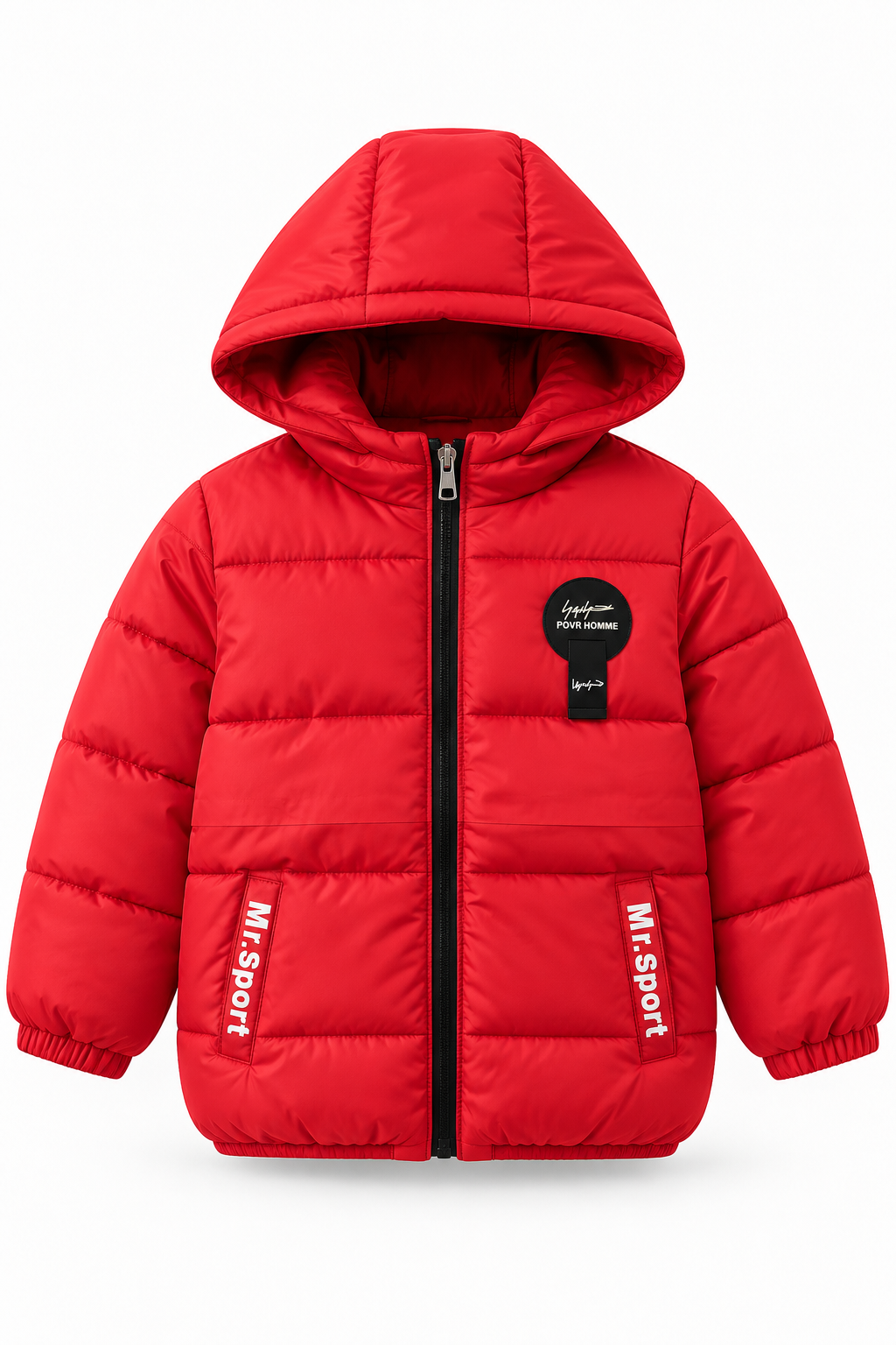 Little Threads Scarlet Sport Hooded Puffer Jacket for older kids and teens